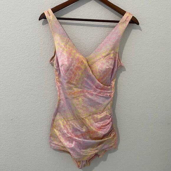 Sea Scamps Other - Vintage 60s Sea Scamps Pastel Pin Up Swimsuit Molded Cups Button Straps Small